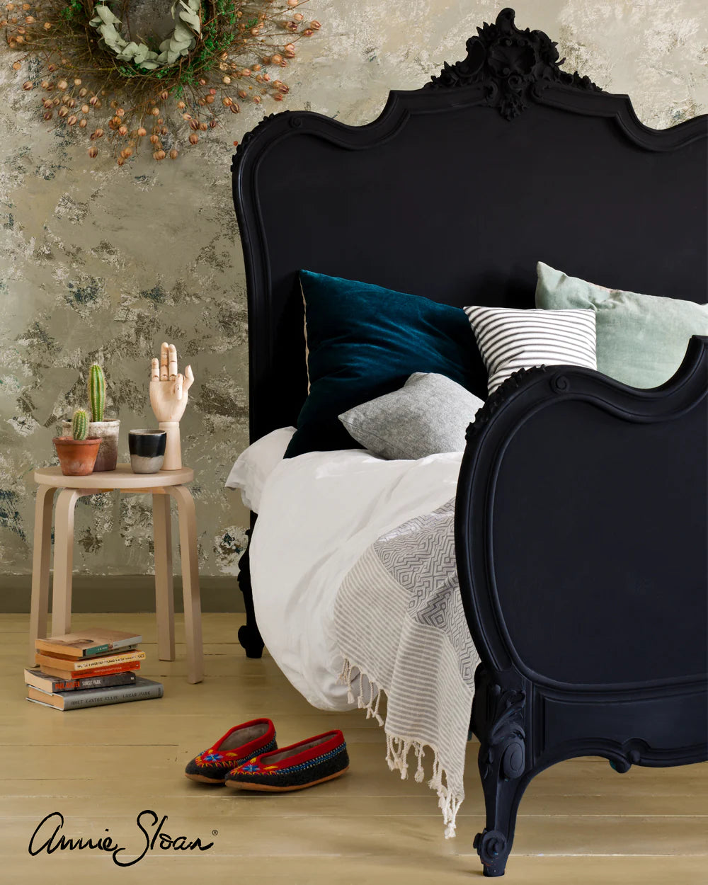 Athenian Black Baroque Bed