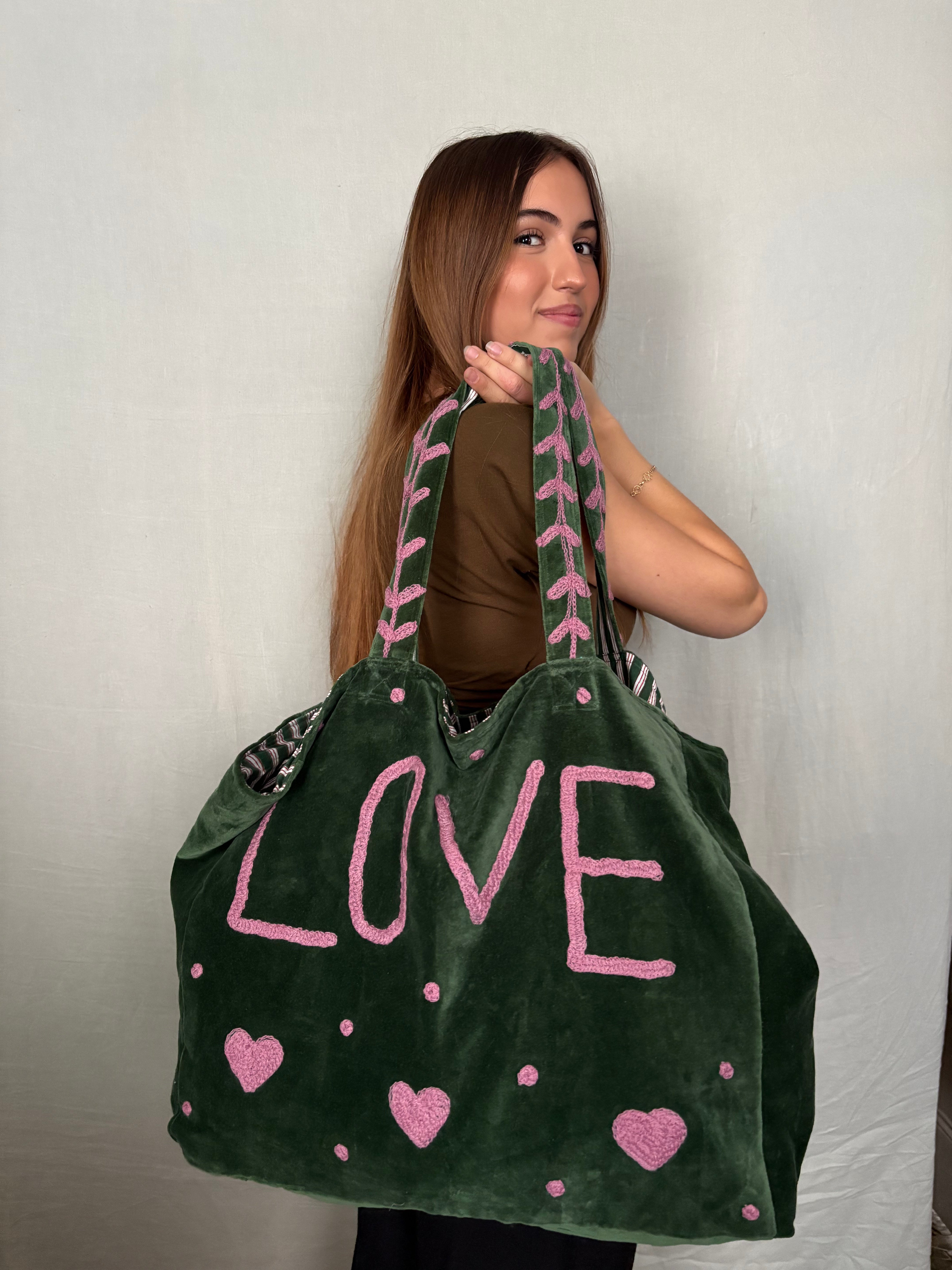 Velvet 'LOVE' Totes