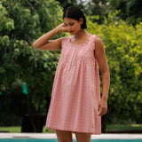 MARIGOLD ORGANIC  COTTON NIGHTIE MINI  - BLUSH
