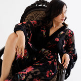 DEVORÉ ROBE - BLACK ROSE
