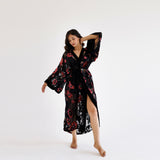 DEVORÉ ROBE - BLACK ROSE