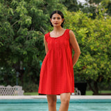 MARIGOLD ORGANIC  COTTON NIGHTIE MINI  - TANGERINE