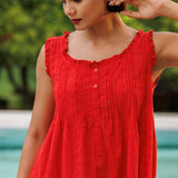 MARIGOLD ORGANIC  COTTON NIGHTIE MINI  - TANGERINE