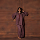 ANNIE-BRUSHED ORGANIC COTTON PYJAMA SET