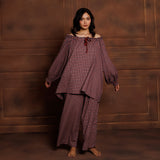 ANNIE-BRUSHED ORGANIC COTTON PYJAMA SET