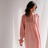 FLUER 100% ORGANIC COTTON NIGHTIE - BLUSH