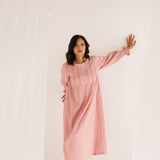 FLUER 100% ORGANIC COTTON NIGHTIE - BLUSH