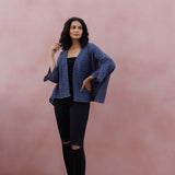 Radha rani - Hemp Cotton Kimono Cardi - Indigo