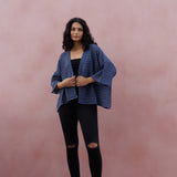 Radha rani - Hemp Cotton Kimono Cardi - Indigo