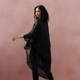 Radha rani - Hemp Cotton Kimono - Black