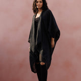 Radha rani - Hemp Cotton Kimono - Black