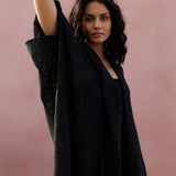 Radha rani - Hemp Cotton Kimono - Black