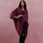 Radha rani hemp cotton kimono - plum - Gaudy & Prim