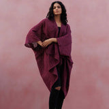 Radha rani hemp cotton kimono - plum - Gaudy & Prim