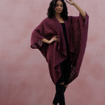 Radha rani hemp cotton kimono - plum - Gaudy & Prim