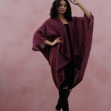Radha rani hemp cotton kimono - plum - Gaudy & Prim