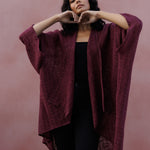 Radha rani hemp cotton kimono - plum - Gaudy & Prim