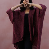 Radha rani hemp cotton kimono - plum - Gaudy & Prim