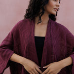 Radha rani hemp cotton kimono - plum - Gaudy & Prim