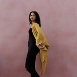 Radha rani - Hemp Cotton Kimono - Mustard