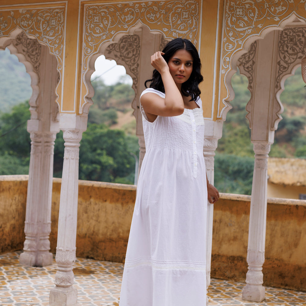Delphinium Organic Cotton Nightie - Gaudy & Prim