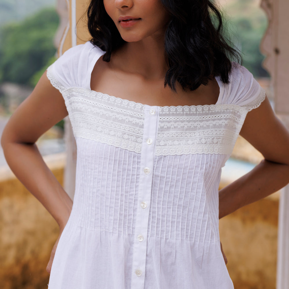 Delphinium Organic Cotton Nightie - Gaudy & Prim