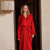 Robe - Silk Satin -Scarlet