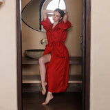 Robe - Silk Satin -Scarlet