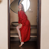 Robe - Silk Satin -Scarlet