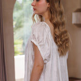 FORGET ME NOT SILK JACQUARD NIGHTIE - MINI IVORY