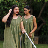 MARIGOLD ORGANIC COTTON NIGHTIE - OLIVE