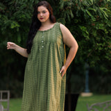 MARIGOLD ORGANIC COTTON NIGHTIE - OLIVE