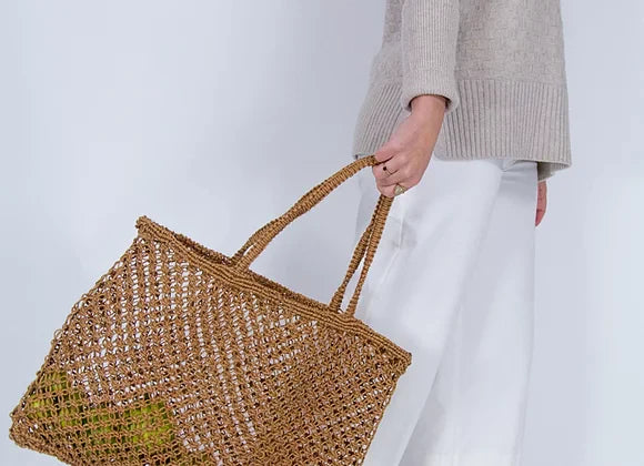 Jute String Shopper Bag