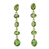 Euro Gold Earrings - Peridot