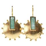 Euro Gold Gemstone Earrings