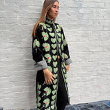 Suzani Velvet Jacket Long - Heart Border (Style 2 )