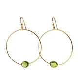 Euro Gold Gemstone Drop - Peridot