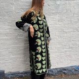 Suzani Velvet Jacket Long - Heart Border (Style 2 )