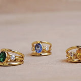 Gigi Ring - Emerald - Gaudy & Prim