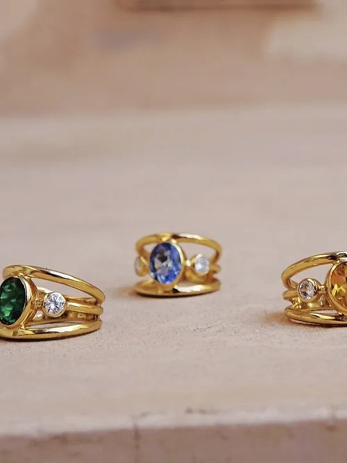 Gigi Ring - Emerald - Gaudy & Prim