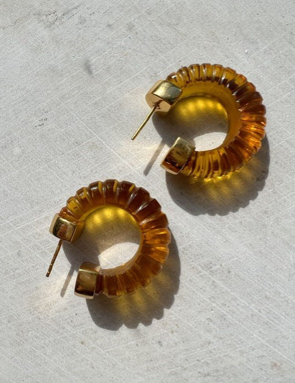 Esme Earrings Citrine - Gaudy & Prim