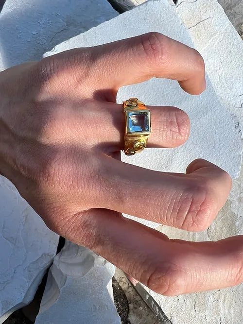 Lolita Ring - Light Blue - Gaudy & Prim