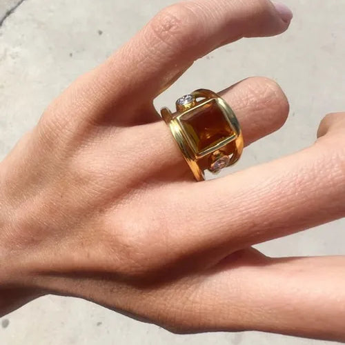 Marta Ring - Citrine - Gaudy & Prim
