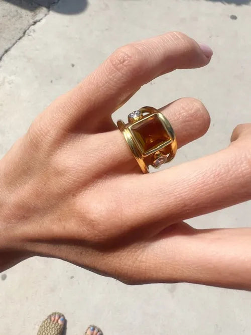 Marta Ring - Citrine - Gaudy & Prim