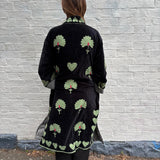 Suzani Velvet Jacket Long - Heart Border (Style 2 )