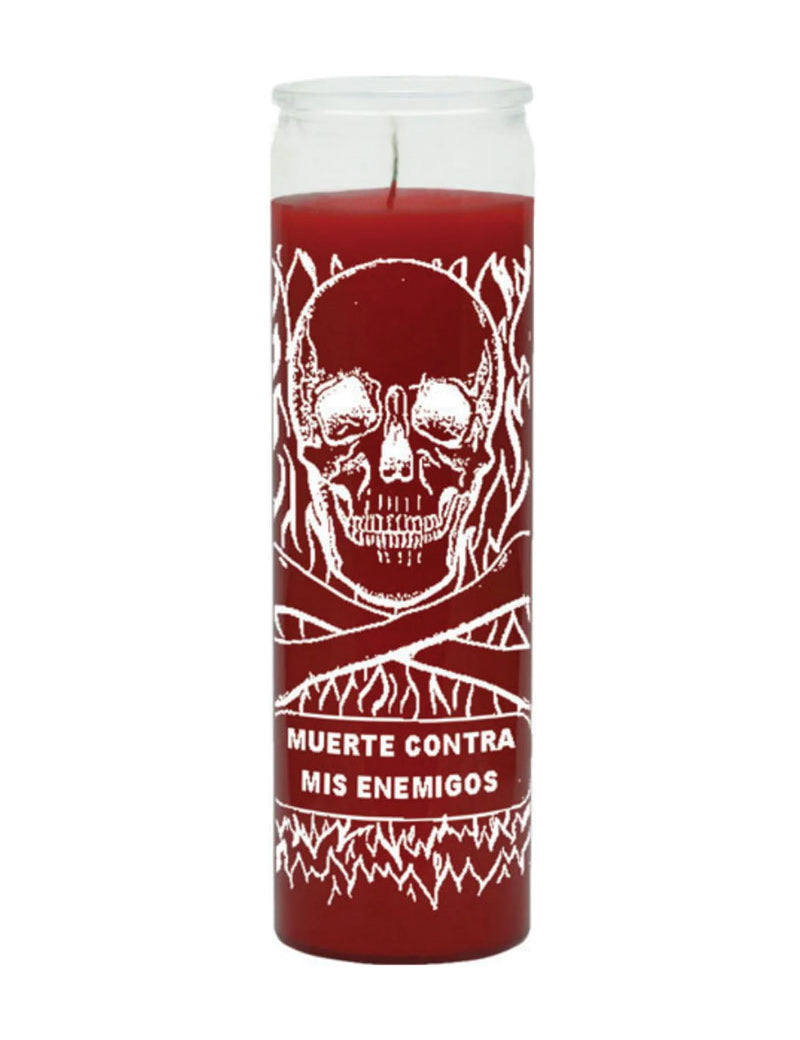 7 Day Protection From Enemies Candle - Red - Gaudy & Prim