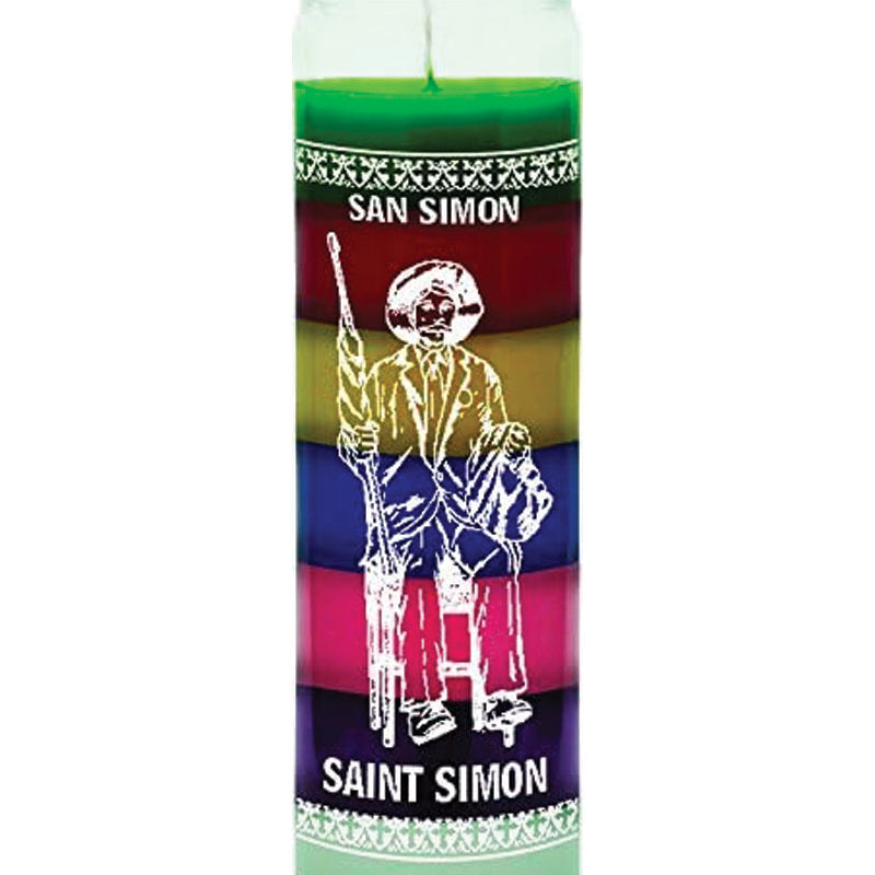 7 Day Candle San Simon - Seven Colour - Gaudy & Prim