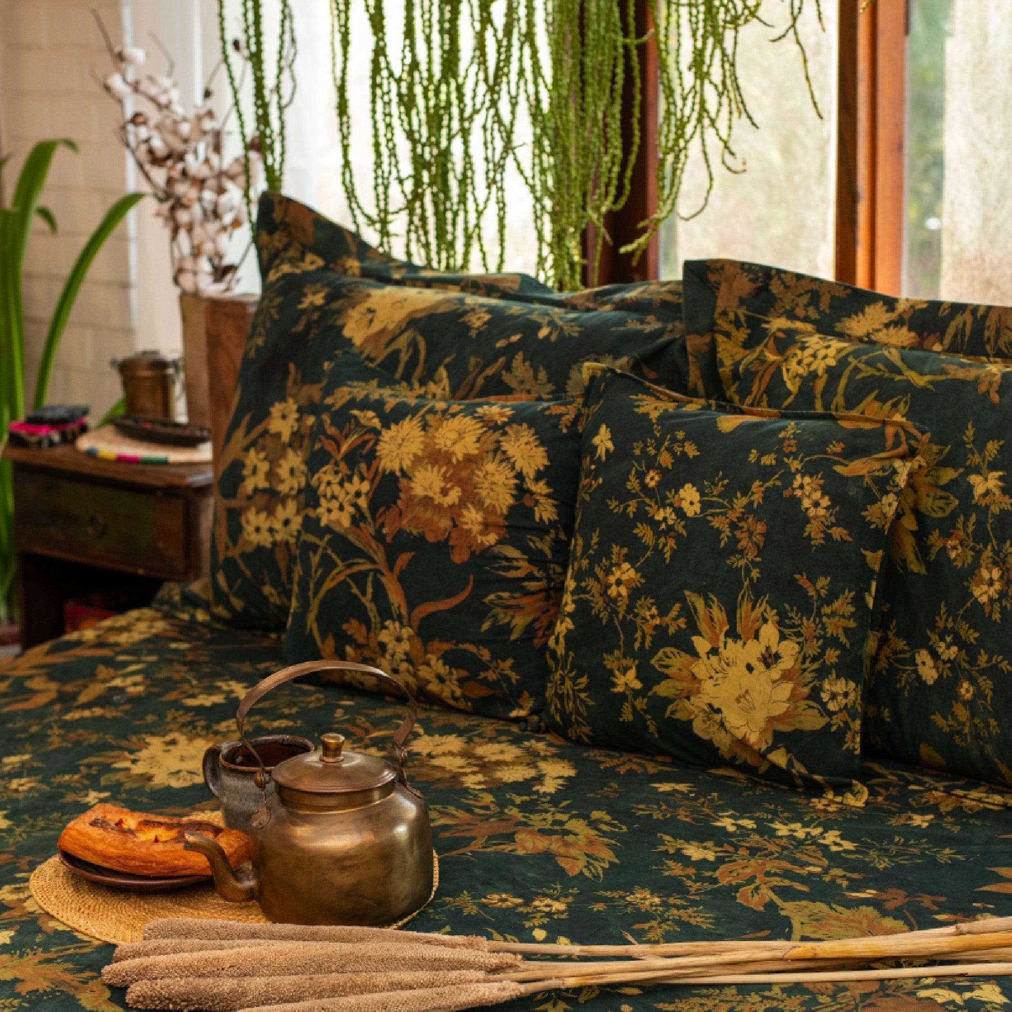 Ajrakh Hand Printed Bed Cover