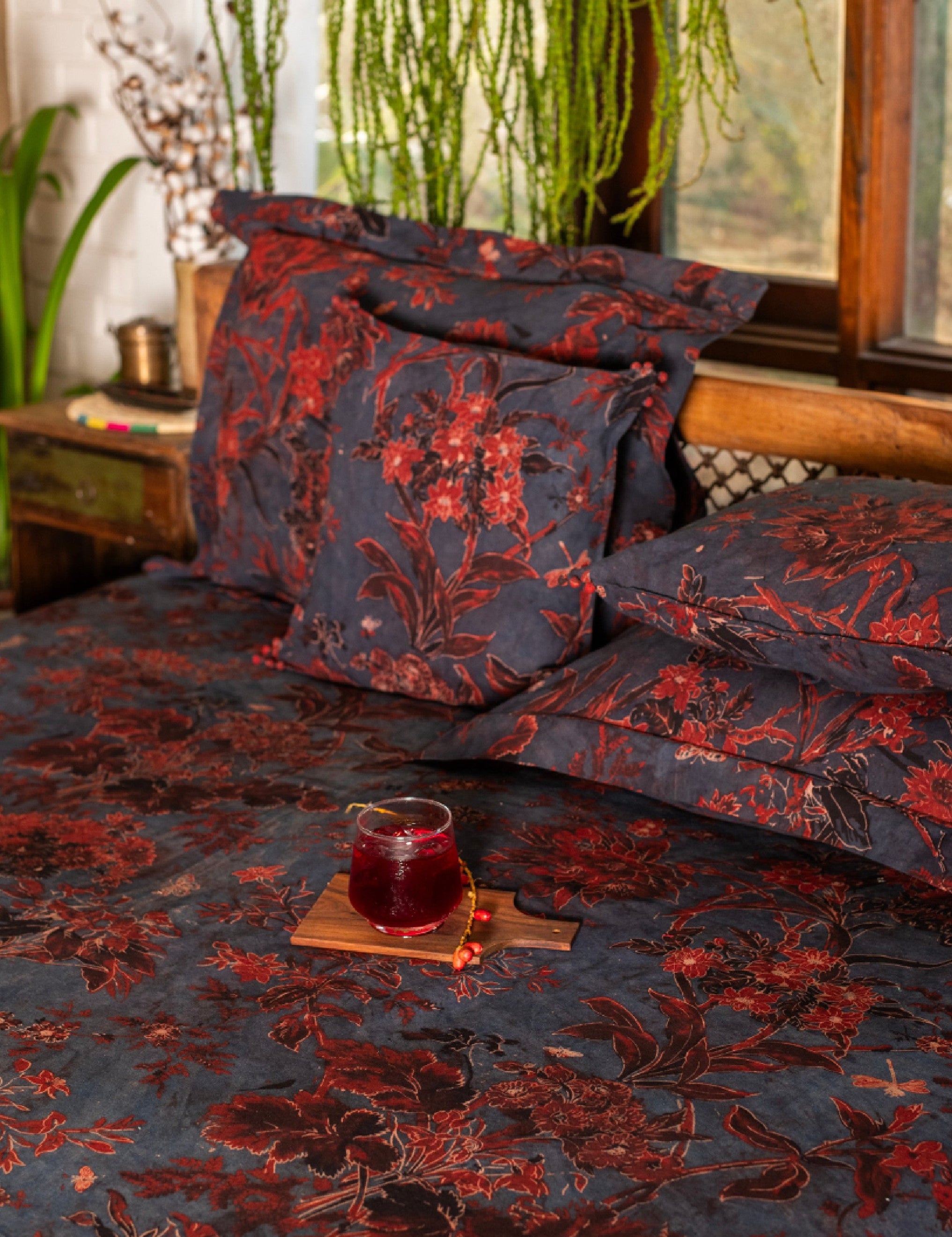 Ajrakh Hand Printed Bed Cover