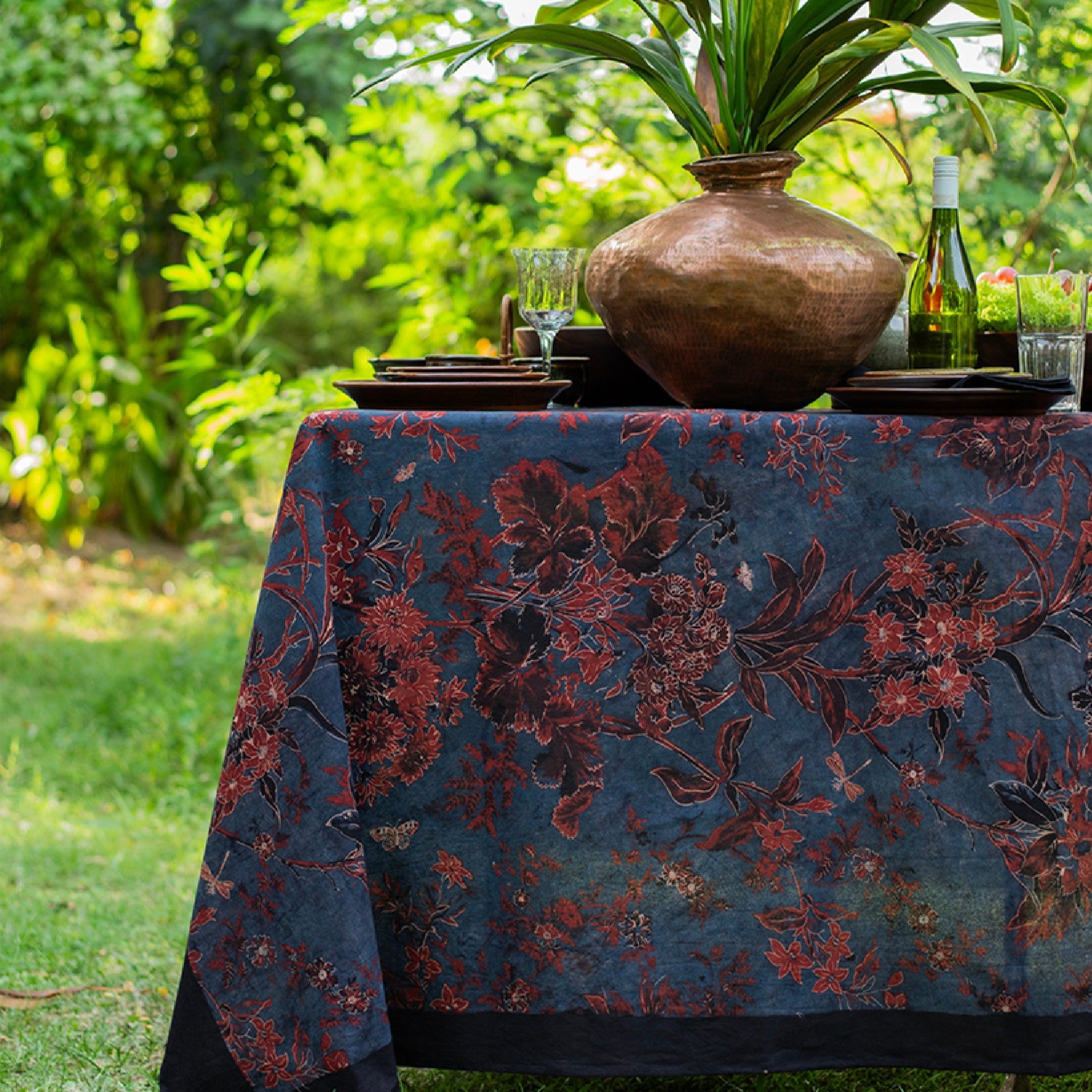 Ajrakh hand printed Table Cloth